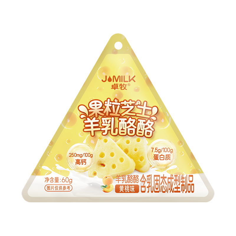 卓牧果粒芝士羊乳酪酪60g*6 黄桃味