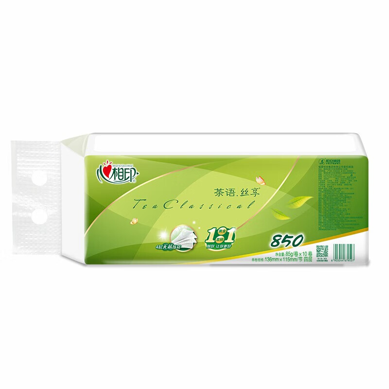 心相印茶语丝享系列85克10卷2提装4层无芯卫生纸
