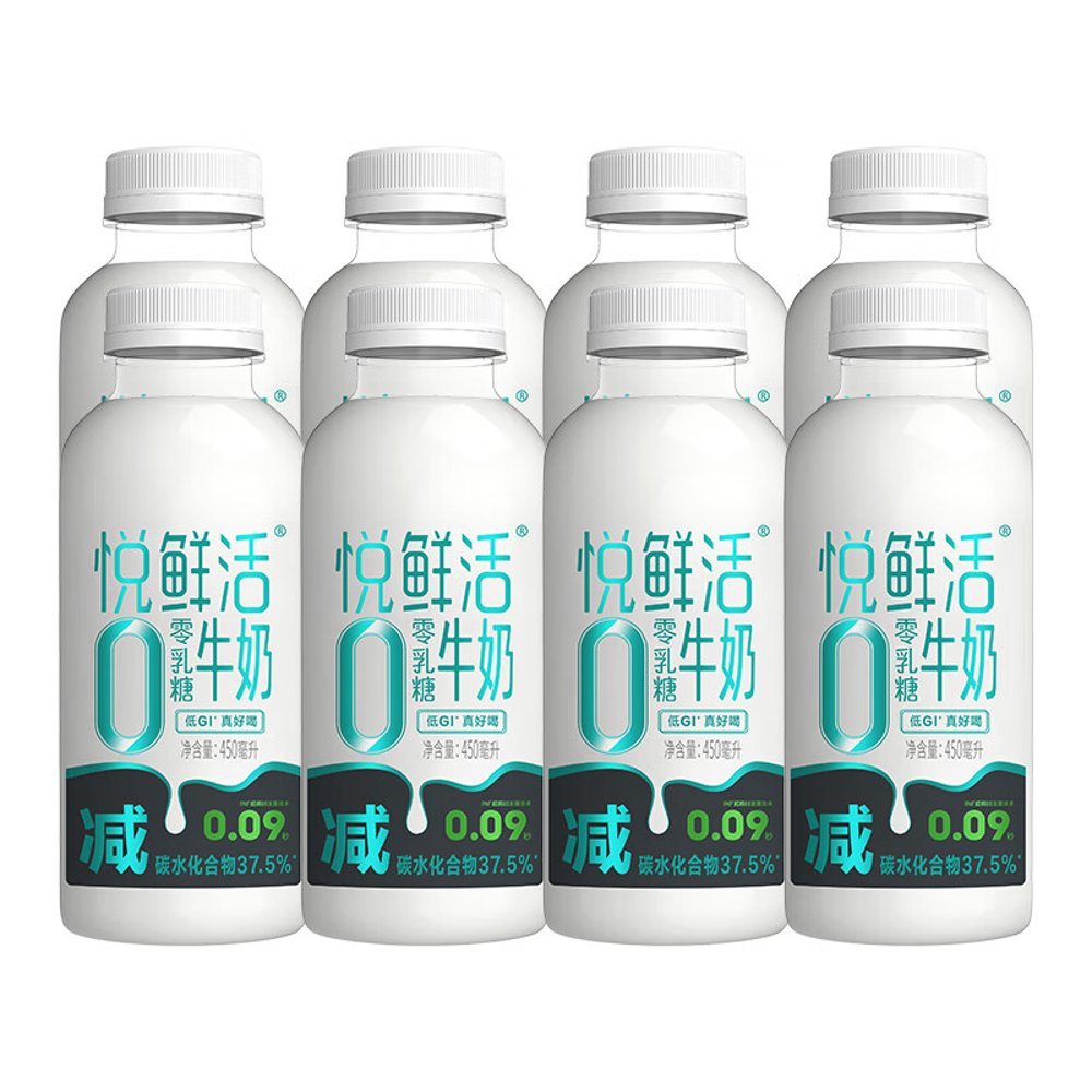 悦鲜活 零乳糖 瓶装 450ml*8