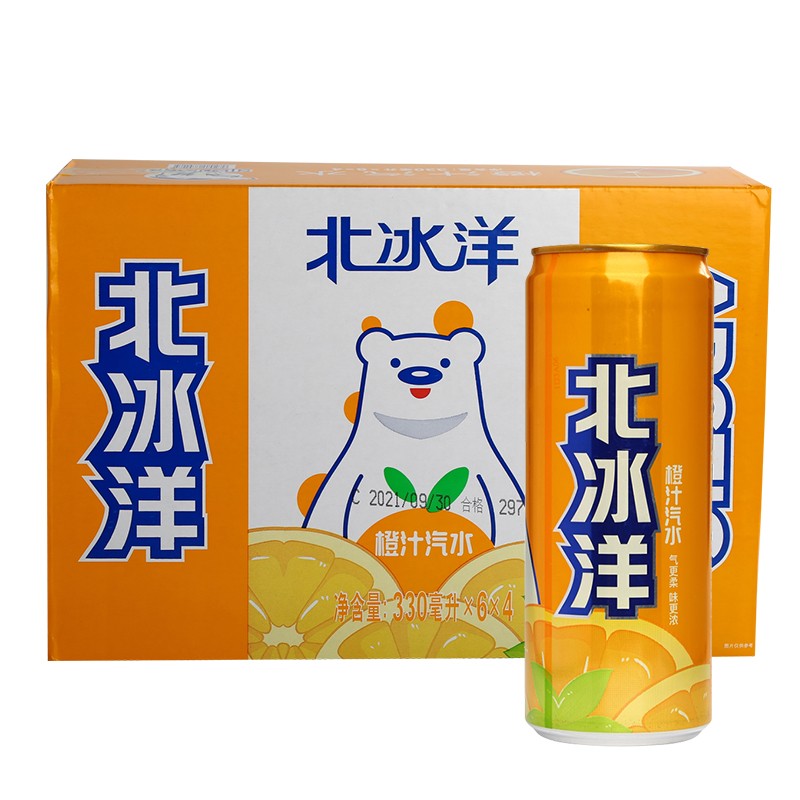 北冰洋 听装 橙汁汽水 330ml*24